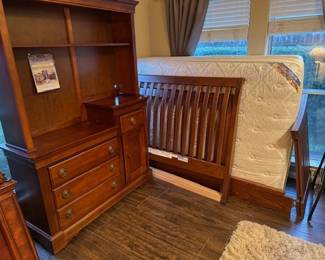 Wooden Dresser with Shelf topper or a  baby changing table