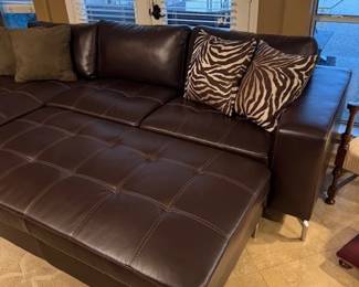 5 star primo 3 piece sectional couch match silver hardware legs