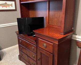 Multi faucet Wooden wall unit with brass puls