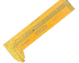 Stanley No 136R caliper rule with brass