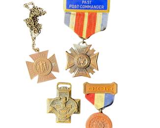 Historical pins and medals