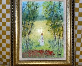 Signed enamel on copper