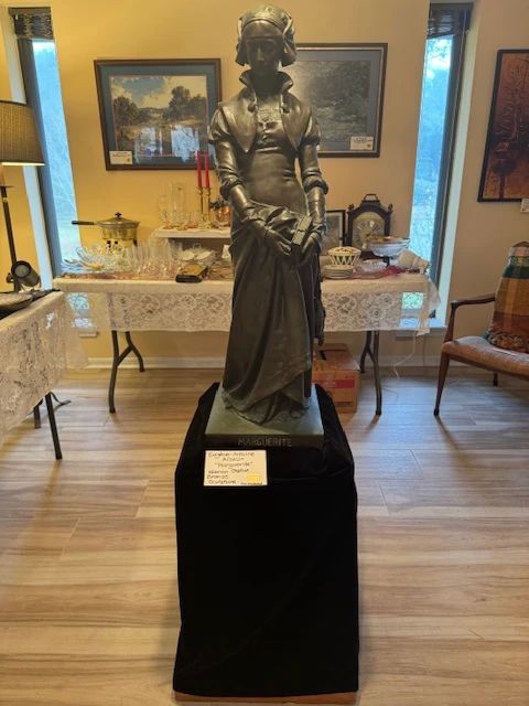 Bronze Sculpture titled "Marguerite "by the French artist Eugene-Antoine Aizelin (1821-1902)