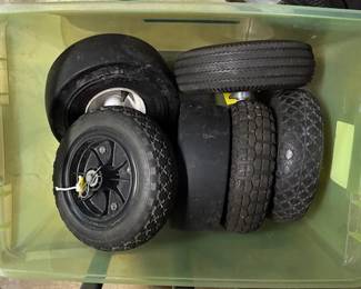Tub of Tires - Lawn equipment tires