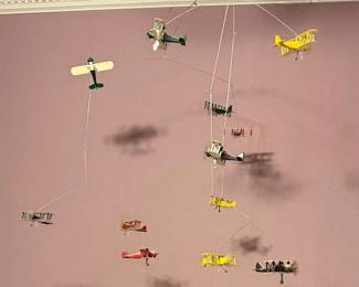VINTAGE Airplane Mobile