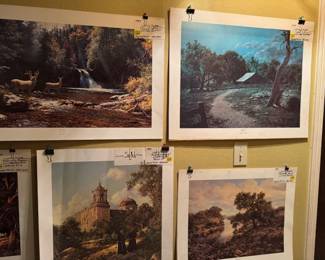 Over 40 signed and numbered Larry Dyke Prints 
 number 135/1000