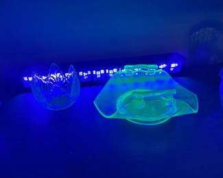 Uranium Glass Bon Bon dish