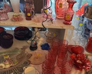 Cranberry Glass and Fenton