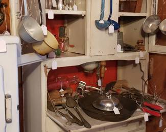 White cabinet with sifter