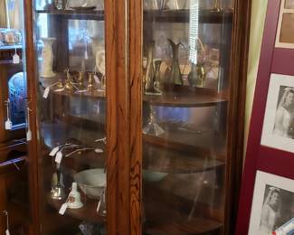 Bow-front Curio Cabinet