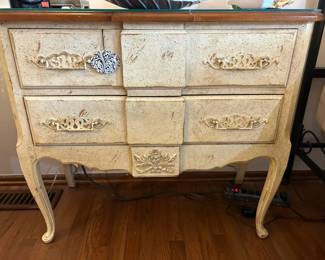 Hickory White Side Table