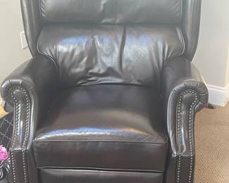 chocolate leather chair one