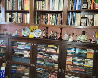 Room size glass door bookcase