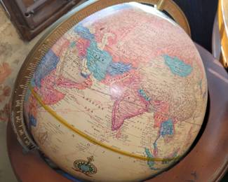 Antique globe on stand