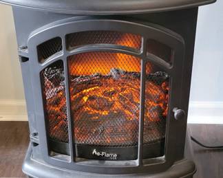 e-Flame Electric heater fireplace $50 with realistic looking fire flames burning logs...sells online for $160