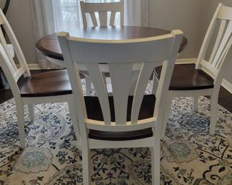 Alivia Side Chair- Two tone solid heavy wood...finish is smooth as silk this is a high quality piece of furniture made in USA by Oakwood Industries LLC