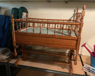 Rocking Baby Crib with mattress