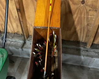 Arrows in a custom wooden box