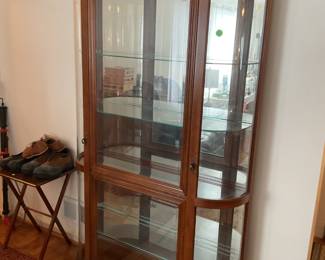 Lighted Curio Cabinet - curved glass