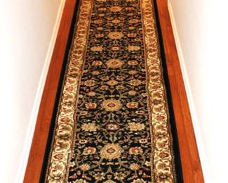 Safavieh-Lyndhurst, Black/Ivory area rug.  2' 3" x 16'.