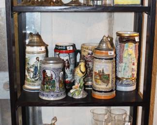 Various beer steins.