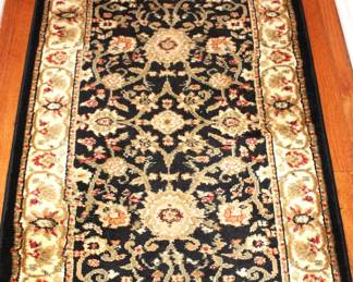 Safavieh-Lyndhurst, Black/Ivory area rug.  2' 3" x 16'.