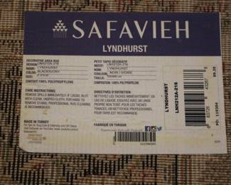 Safavieh-Lyndhurst, Black/Ivory area rug.  2' 3" x 16'.