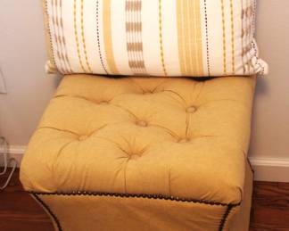 Ottoman and pillow.