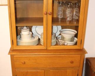 China cabinet.  33 1/4" w x 16" d x 66" h.