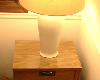 Small end table with lamp.