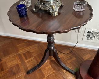 Lot (80)  Vintage Brandt Antique Pie Crust Tables - there are 2of these with slight difference in height - two matching ones (shown in this photo).  There are 2 other pie crust tables available, one is a tilt-top.