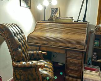 Oak Roll top desk