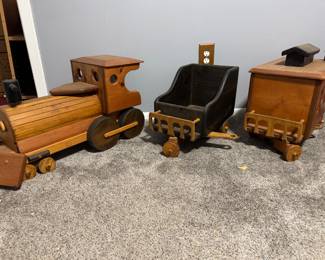 3 piece Child size Wooden Train