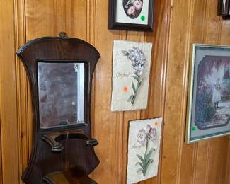 Wall decor and oil lamp shelves