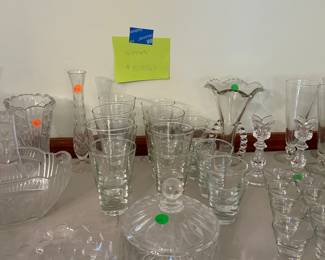 Glasses and candy dishes