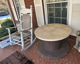 Rocking Chairs and spindle tables