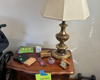 Nightstand and lamps