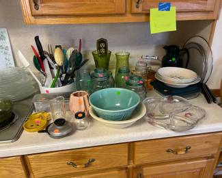 Vases, bowls, and untensils