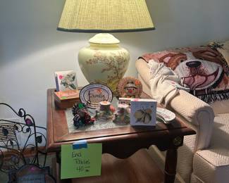 End tables and family decor