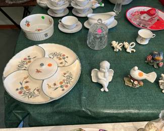 Serving dishes and figures