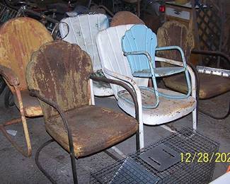 Metal chairs including child's 