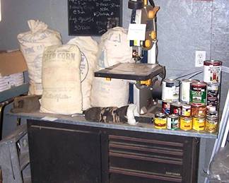Craftsman work bench, Ryobi bandsaw