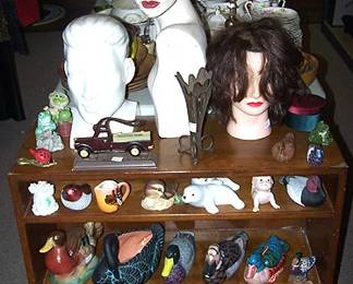 Mannequin head (as is), ducks