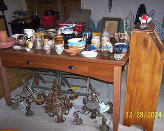 Desk, lighting, etc..