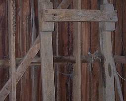 Large antique oak logging sleigh 