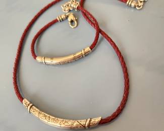 From Israel..Silver and Braided Leather.