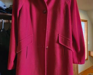 Red Wool London Fog Women's Coat