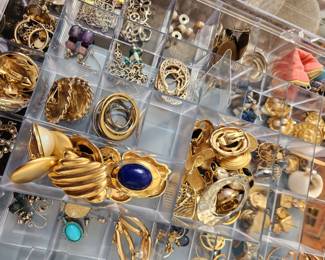 Some of the many earrings - Vintage and Contemporary