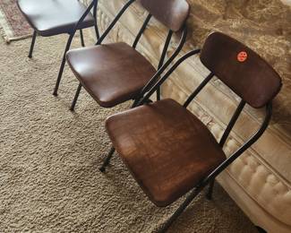 4 MCM-Mid-Century Modern Folding Chairs.