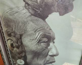 By Edward Curtis a photograph print Blackfoot Man.